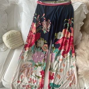 Trina Turk wide leg swim-cover up pants.